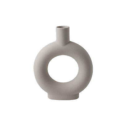 #ad #ad Ceramic Vase Unglazed Home Decor Modern Geometric Flower Vase Handmade $30.17