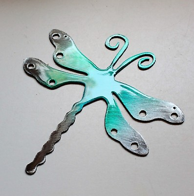 #ad Dragonfly Metal Wall Art Teal Tainted 7quot; x 6 3 4quot; $18.98