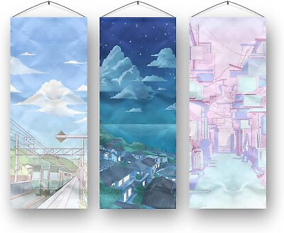 #ad Anime Vibes Hanging Canvas Wall Art Decor for Bedroom Livingroom amp; Office Set 3 $53.99