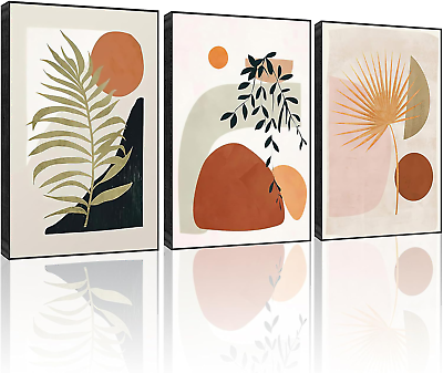 #ad #ad Boho Wall Art Set of 3 Framed Minimalist Artwork for Living RoomBedroomOffic $34.86