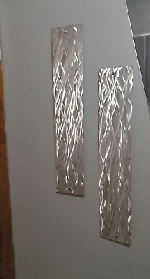#ad #ad Metal wall art modern home decor 30quot; panel set hanging accent home Decoration $135.00