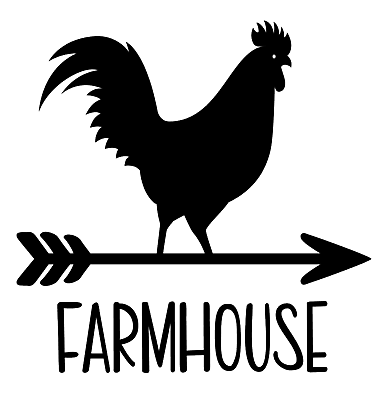 #ad Farmhouse Rooster Arrow Vinyl Decal Sticker For Home Cup Glass Decor Choice A289 $2.99