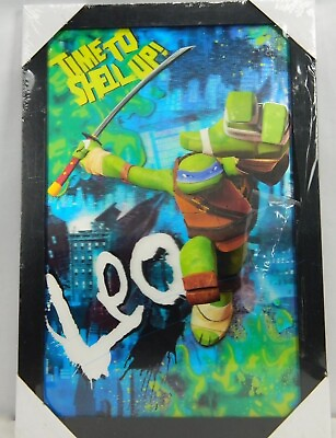 #ad Teenage Mutant Ninja Turtles Leo Time To Shell Framed 3D Wall Art Painting 11x1 $29.00