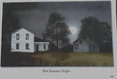 #ad #ad Billy Jacobs quot;HOT SUMMER NIGHTquot; Barn MoonFarmHouse Country Art Print 8.5x11 $8.50