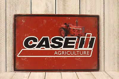 Case Agriculture Tin Metal Poster Sign Rustic Vintage Style Ad Tractor Farm IH $11.21