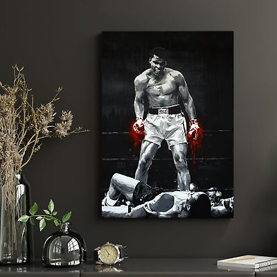 #ad Muhammad Ali Wall Art Canvas Decor Themed HD Printed amp; Wooden Framed $22.99
