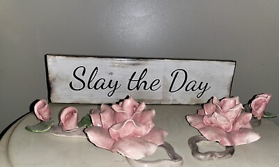 #ad Rustic Wood Sign home decor desk farmhouse style wooden inspirational $7.99