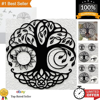 #ad Metal Tree of Life Wall Art Symbolizes Good Luck Health amp; Happiness 12in $24.99