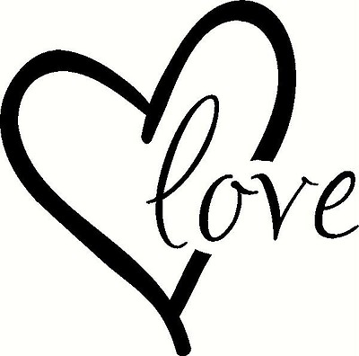 #ad LOVE HEART Romantic Wall Lettering Words Decal Vinyl Quote Home Decor Art Saying $12.82