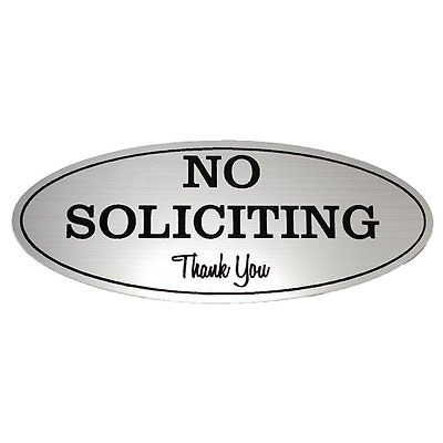 #ad #ad Oval No Soliciting Thank You Sign $8.54