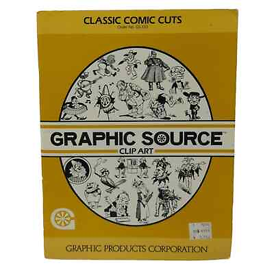 #ad Vintage Graphic Source Clip Art Book Classic Comic Cuts 1989 Products Corp $14.99