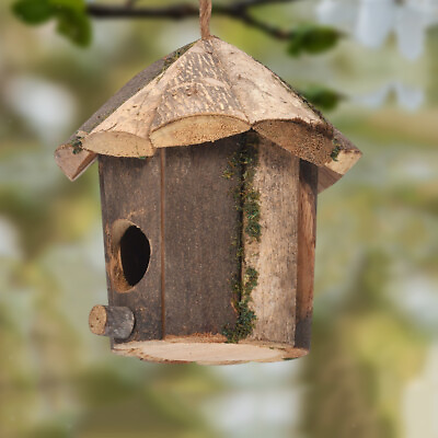 #ad #ad Wooden Birdhouse Decor Natural Resting Place for Birds for Home Window $16.42