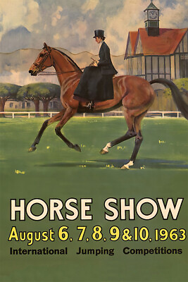 Dressage Exhibition 1962 Horse Show Vintage Art Wall Room Poster POSTER 20x30 $23.98