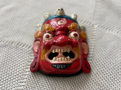 #ad Home Decor Wall Decor Indian Handicraft Wooden Tribal Mask Demon Mask $75.00