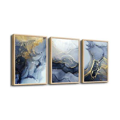 #ad Natural Wood Framed Wall Art for Living Room Abstract Wall Decor for Bedroom ... $142.55