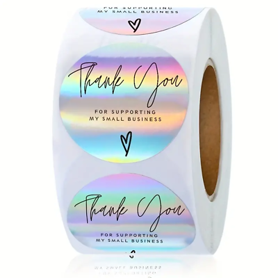#ad #ad 10 Thank You For Supporting My Small Business Holographic Seals Labels Stickers $1.98