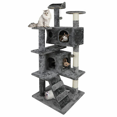 53quot; Sturdy Cat Tree Tower Activity Center Large Playing House Condo Rest Cat $52.58