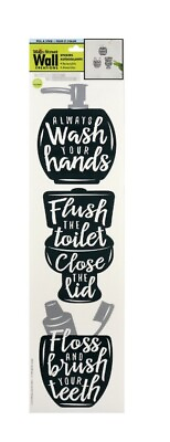 #ad Main Street Wall Creations Stickers Bathroom Rules Design for Kids and Adult $8.88