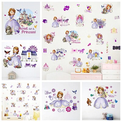 #ad Sofia Princess Cartoon Castle Wall Stickers For Kids Room Home Decoration PVC $9.99