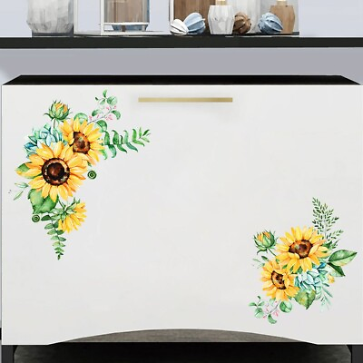 #ad Removable Sunflower Wall Sticker Kitchen Waterproof Decals Home Decor $6.65