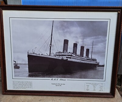 #ad Titanic Wall Framed Print With Specifications $60.00