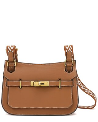 #ad Tiffany And Fred Leather Crossbody Women#x27;s Brown $120.89