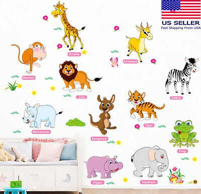 #ad DIY Vinyl Wall Decor Decal animals Sticker Home for Kids living Room bedroom $12.99