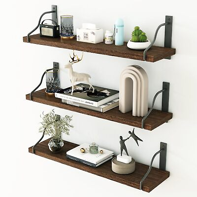 #ad #ad Wall Shelves Wood Wall Mounted Shelves for Wall Storage Floating Shelves fo... $30.73
