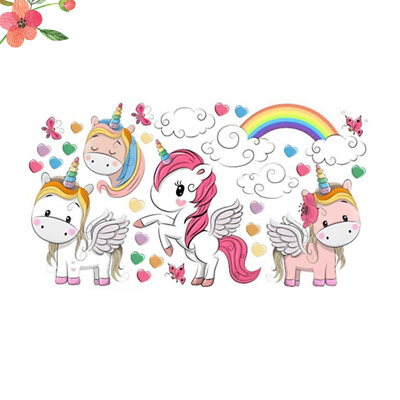 #ad #ad Kids Room Decorative Sticker Door Sticker Rainbow Wall Sticker Lovely Wallpaper $9.11
