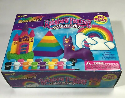 #ad REAR Vintage Candle Painting Set 1998 Girls Toy Rose Art Rainbow Fantasy Gift $39.99