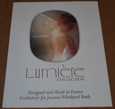 #ad 1983 Print Ad Naked Lumiere Jacuzzi Whirlpool Bath Made in France Lady Art Bath $15.98