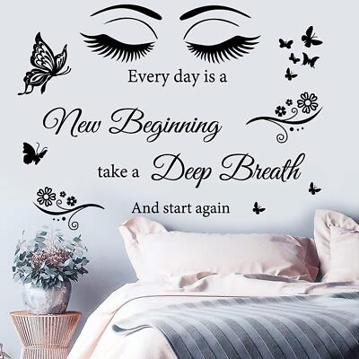 #ad Vinyl Wall Quotes Stickers Every Day is A New Beginning Inspirational Wall Art S $18.35