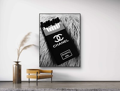 #ad Chanel Cigarette Art Fashion wallart home decor Canvas Poster Portrait Gallery $23.99