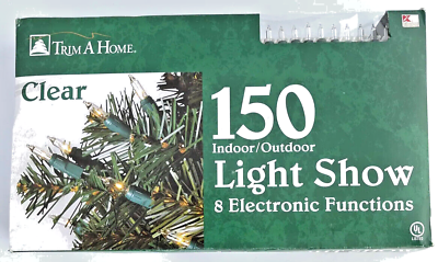 #ad Christmas 150 Clear String Light Show 3 Ch 8 Electronic Functions In Out New $15.98