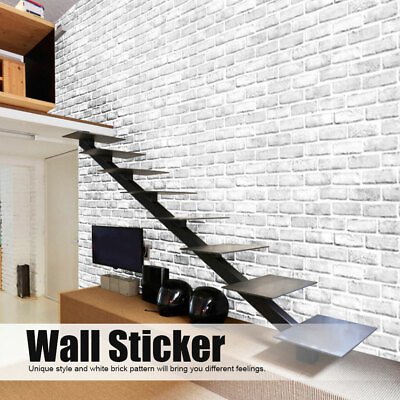 #ad 3D DIY Wall Stickers Self adhesive Decal PVC Brick Stone Bedroom Decor 45X100 JJ $29.55