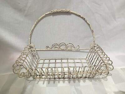 #ad #ad Vintage Rustic Home Decor Wire Basket For Shelf Wall Hanging $11.19