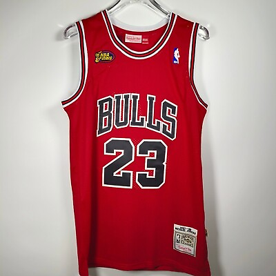 #ad Michael Jordan #23 Embroidery Jersey Red 97 98 Season $42.80