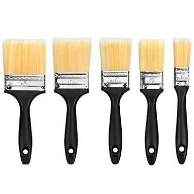 #ad 5 Pack Paint Brushes Set for Walls Furniture Painting Glue Oil Stain $11.99