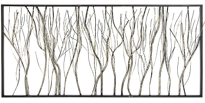 #ad Metal Tree Home Wall Decor Distressed Dimensional Branch Wall Sculpture with Bla $92.99