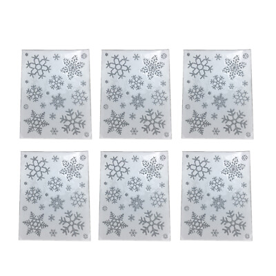 #ad 10 Sheets Christmas Snowflake Wall Sticker Random Style $16.19