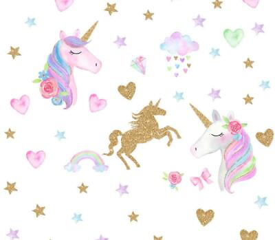#ad #ad Big Wall stickers Unicorn Fairy Wall Decals Art Decor for Kids Girls Nursery $6.95