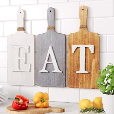 #ad Eat Sign Kitchen Signs Wall Decor Kitchen Decorations Wall Rustic Hanging... $25.16