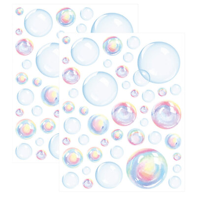 #ad 2 Sheets Wall Decorative Stickers Bubble Decorations Household Decorate $10.86