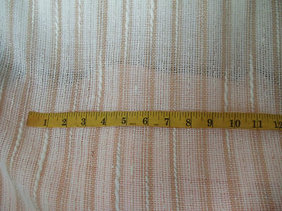 #ad Vintage decorators drapery slip cover fabric loose woven stripes 5 yds $17.99
