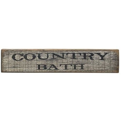 #ad New Primitive Rustic Farmhouse Aged COUNTRY BATH SIGN Wood Hanging 18quot; $17.99