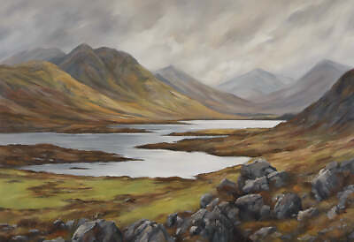 #ad Scottish Highlands Painting II Art Print $11.95