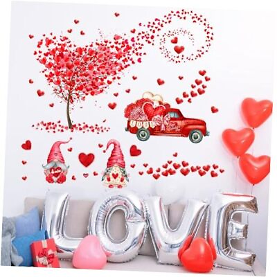 #ad 2 Sheets Large Wall Decals Themed Wall Stickers Home Decorations Bedroom Heart $21.55