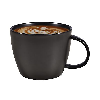 #ad Matte Black Big Coffee Mug 30 oz Ceramic Tea Cup Extra Large Soup Bowl with H... $35.40