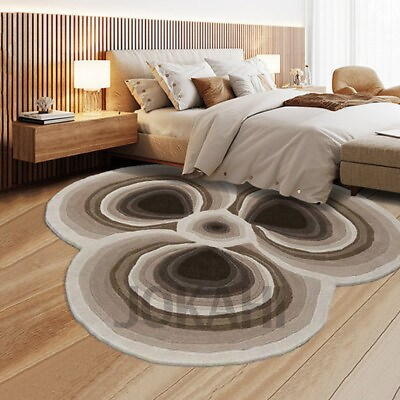 #ad Hand Made Modern Hand Tufted Carpet 100% Organic Woolen Area Rug $136.50