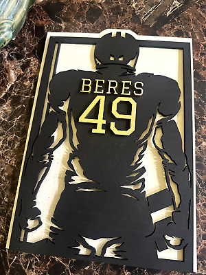 #ad Custom Football Player 12x14quot; Wall Plaque perfect gift Youth High School College $28.99